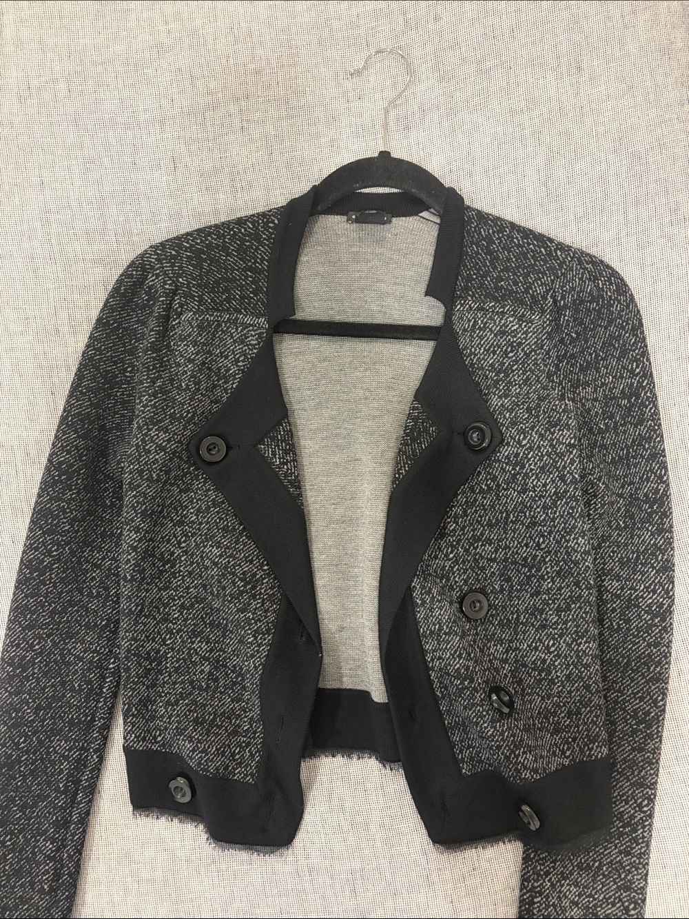 Club Monaco Black & Gray Knit Blazer Jacket
